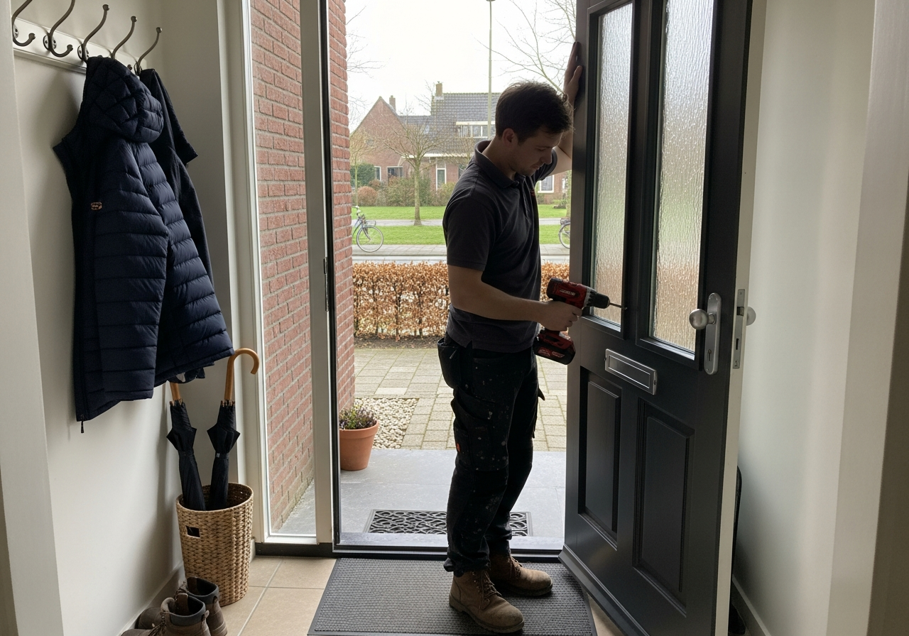 Kunststof kozijn in onze productiewerkplaats